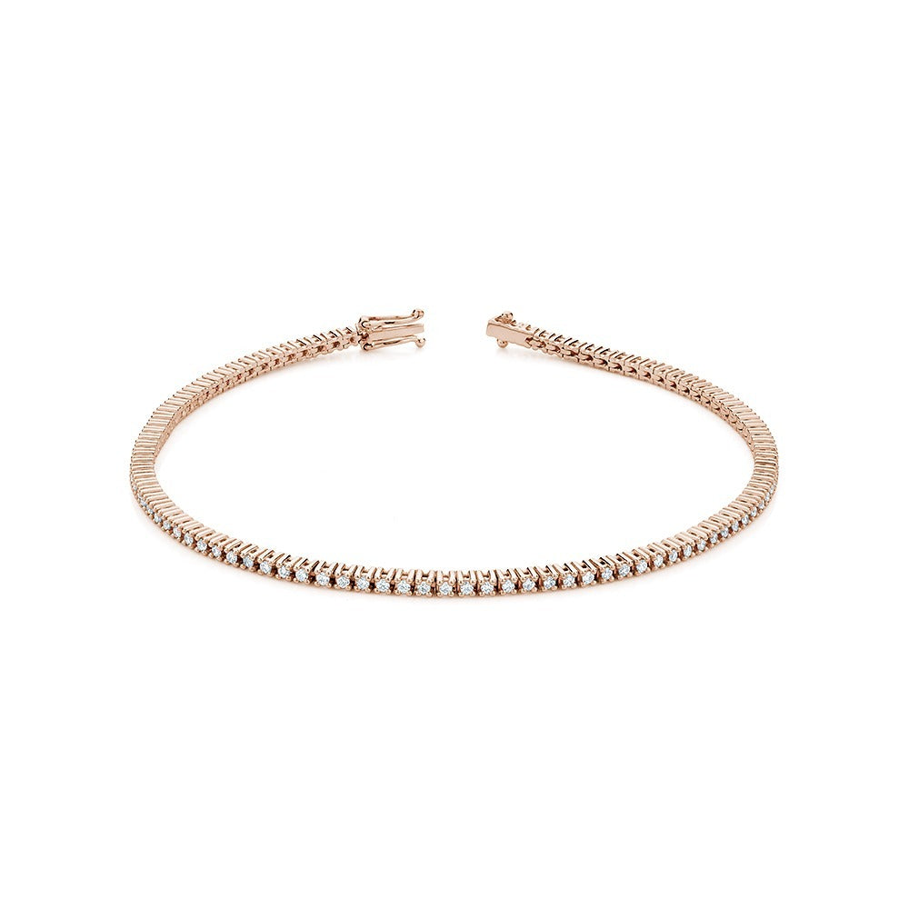 18K Gold Tennis Bracelet With Diamonds