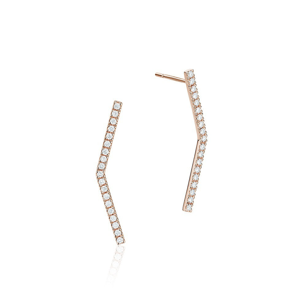 "V" Bar Earrings