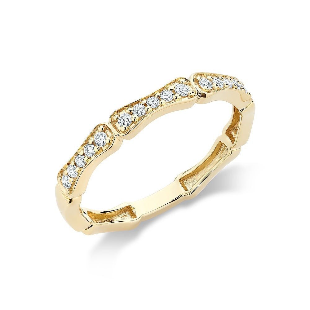 Bague empilable maillons diamants