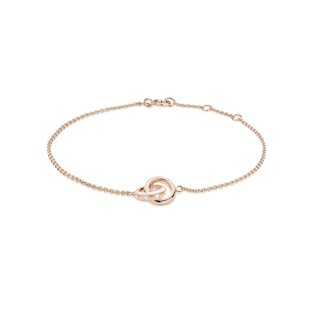 Interlocking Loop Bracelet with Satin Finish
