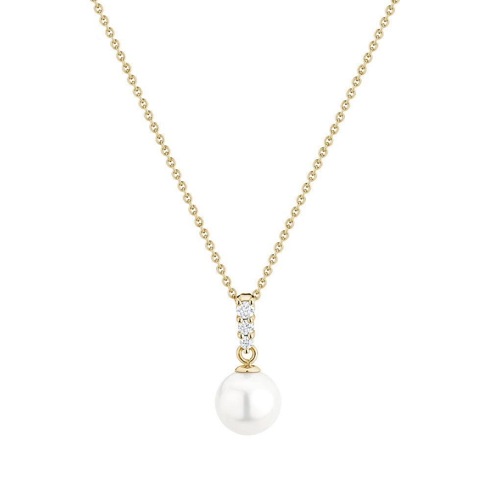 Classic Pearl & Diamond Pendant