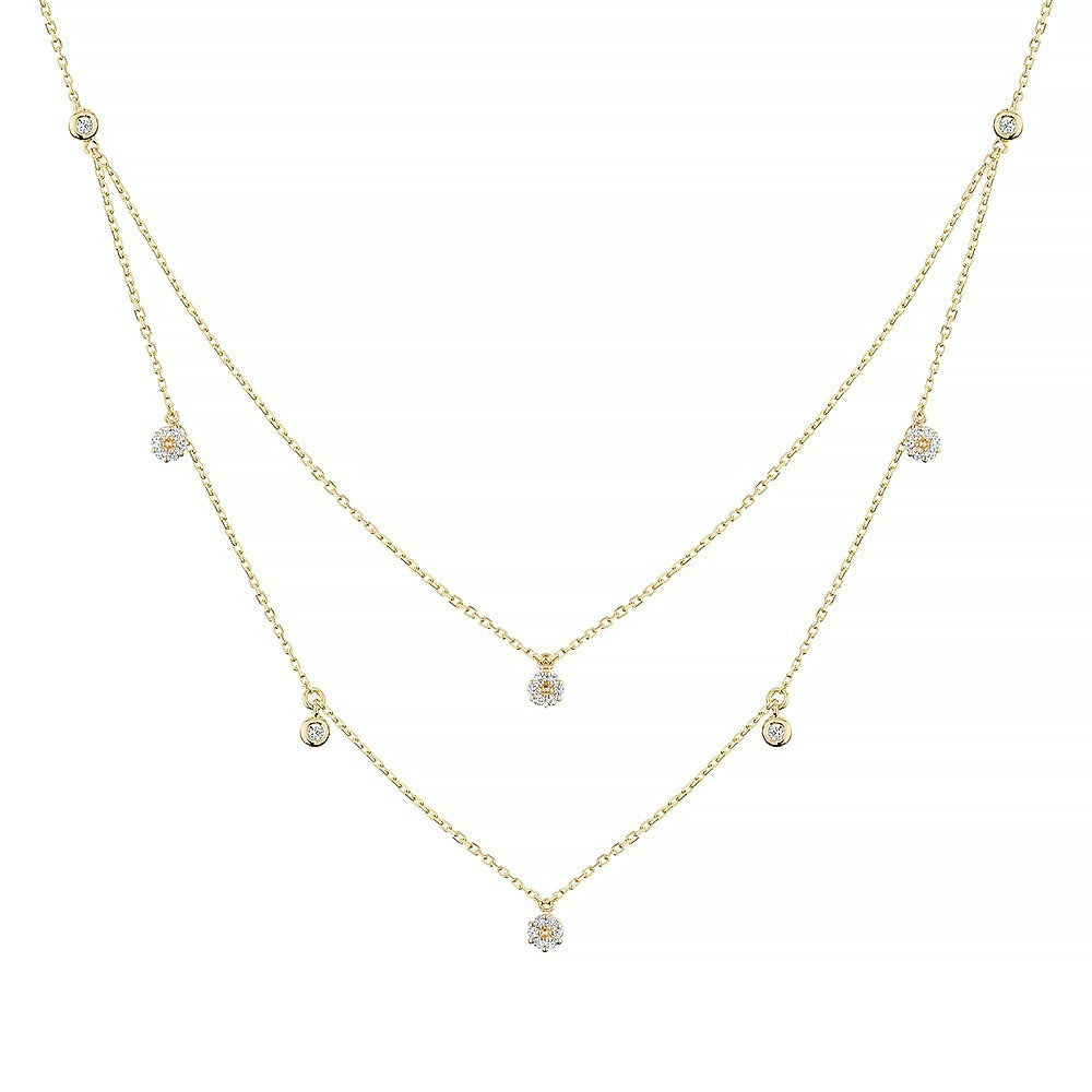 Double Row Dangle Necklace