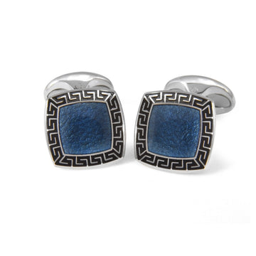 Blue and Black Enamel Cufflinks
