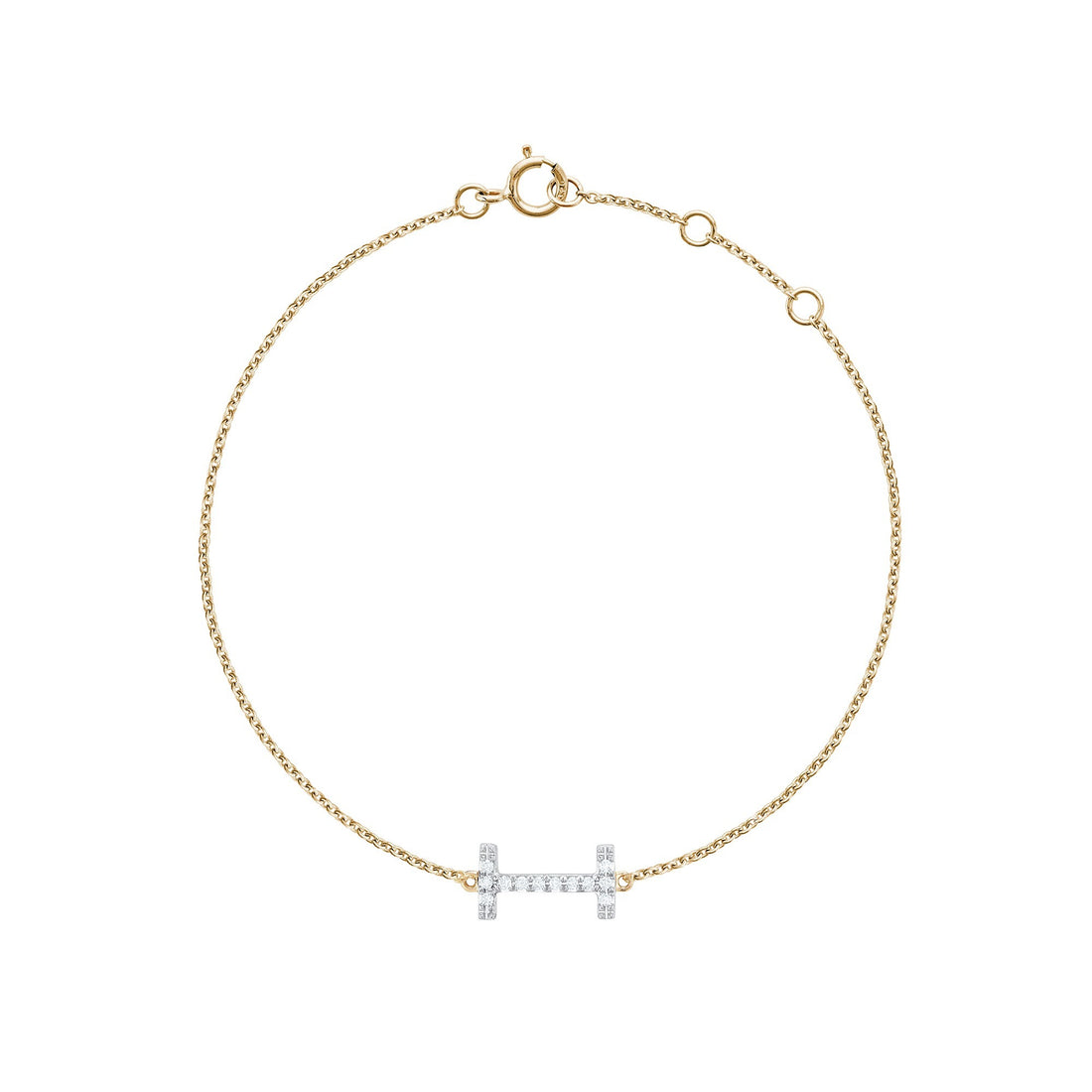 Bracelet With Diamonds Bar In 18K White Gold