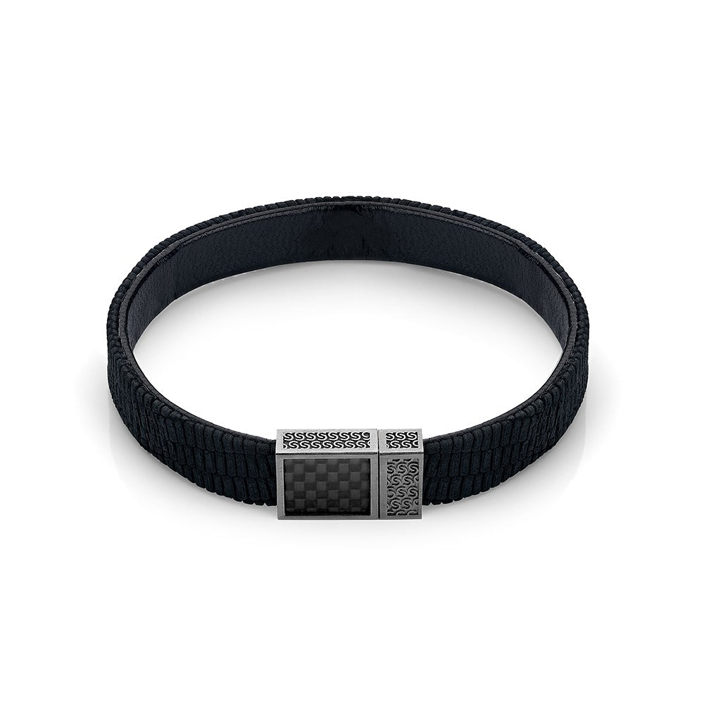 Bracelet en cuir noir