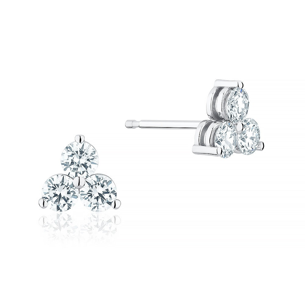 Puces d'oreilles Trio de Diamants