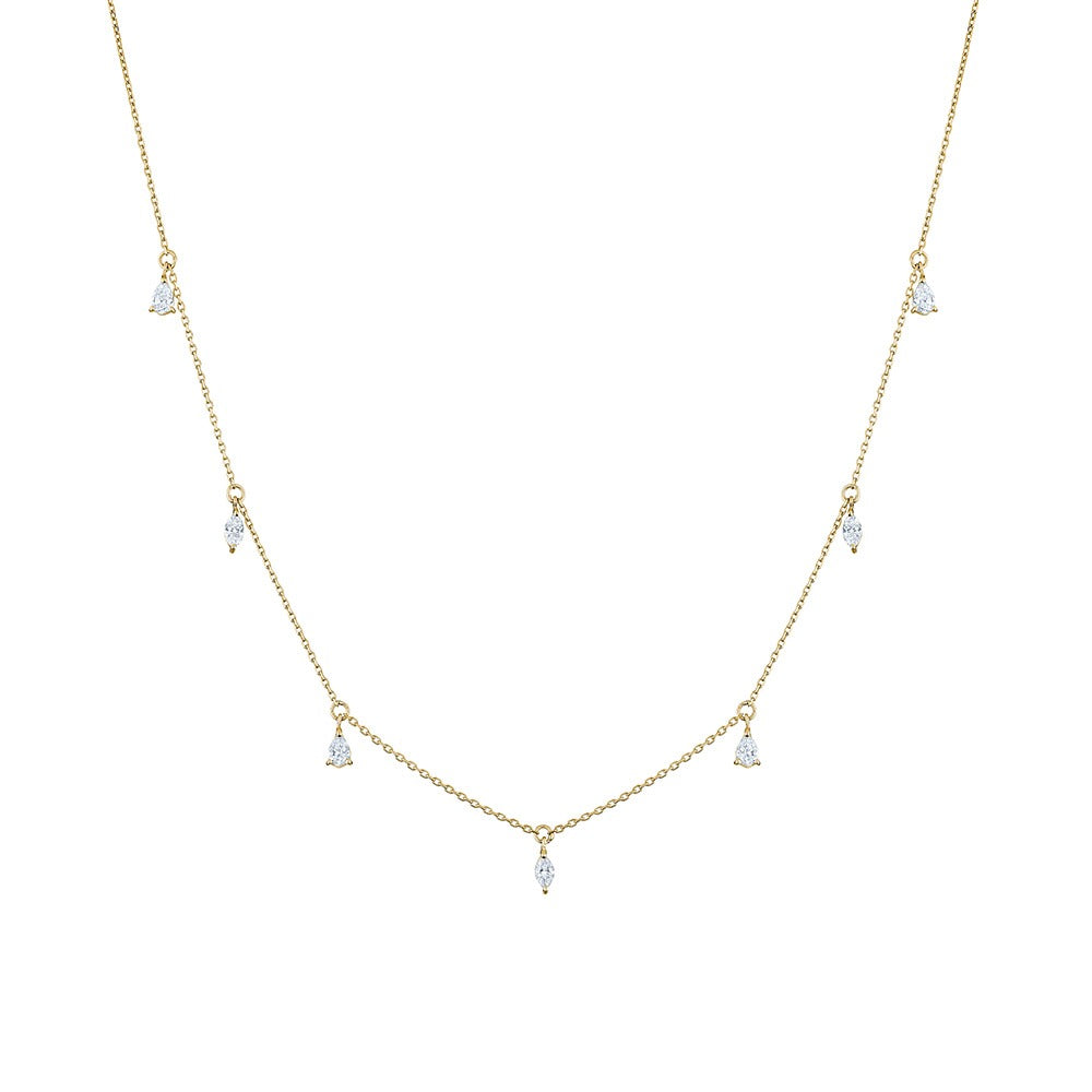 Pear & Marquise Diamond Necklace