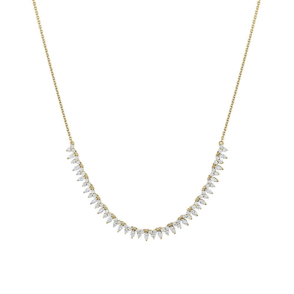 Marquise & Round Diamond Necklace