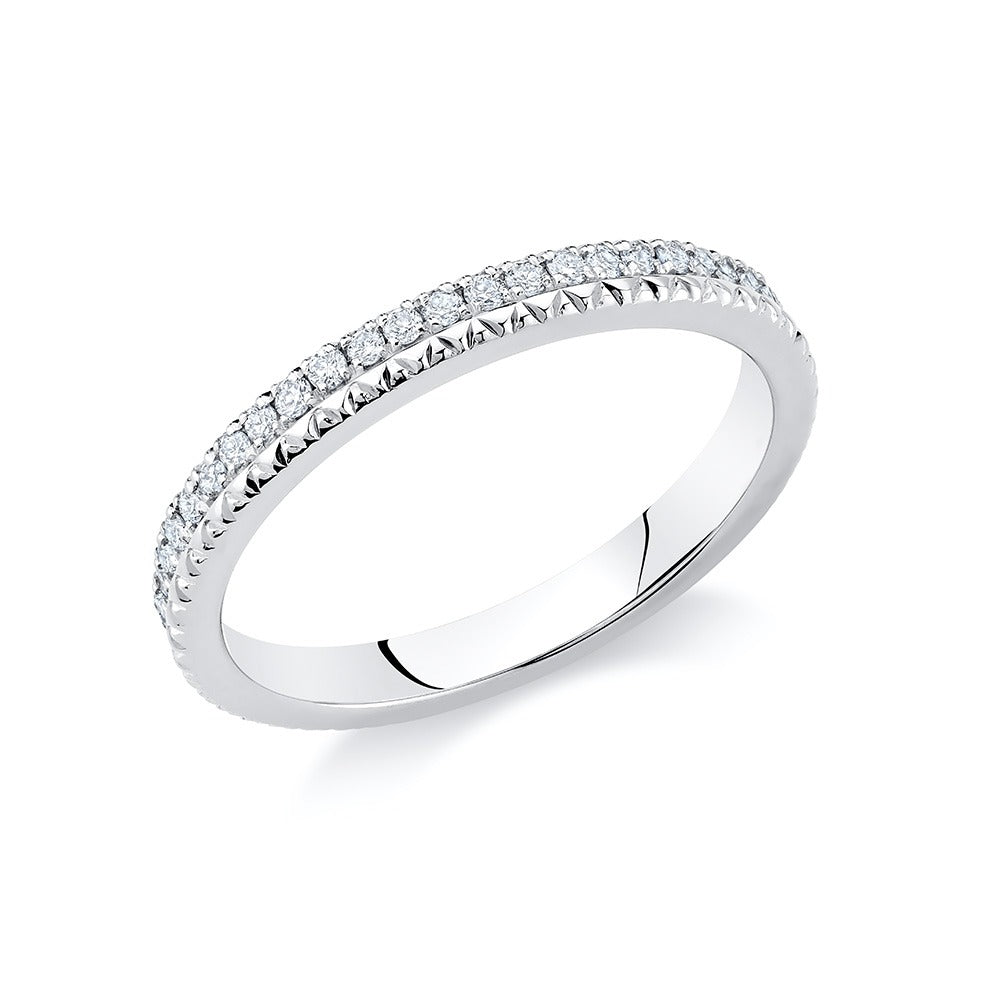 Demi-jonc empilable diamant et or