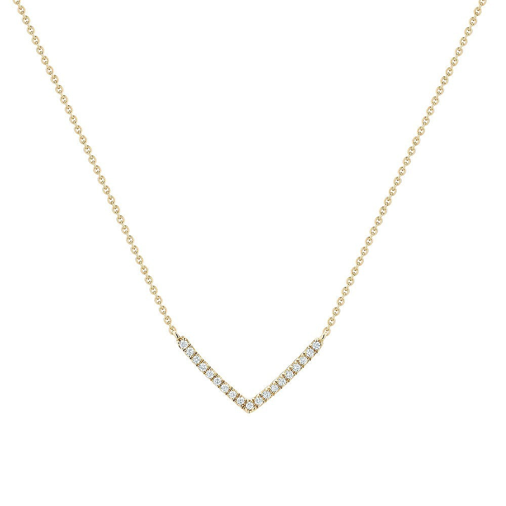 Open Diamond "V" Necklace