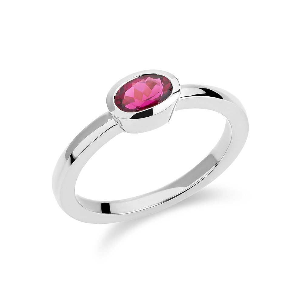 Bague empilable Rubellite
