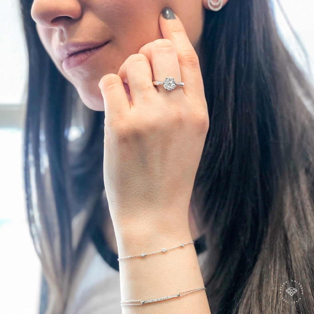 Bague diamant serti invisible