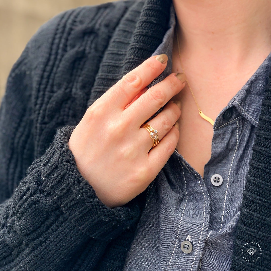 Bague solitaire taille rose