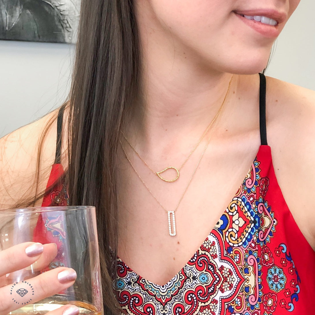 Collier en cachemire diamant jaune