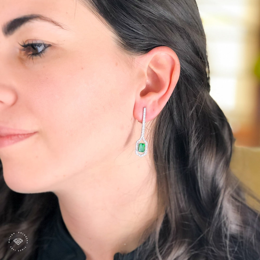 Mint Tourmaline Chandelier Earrings