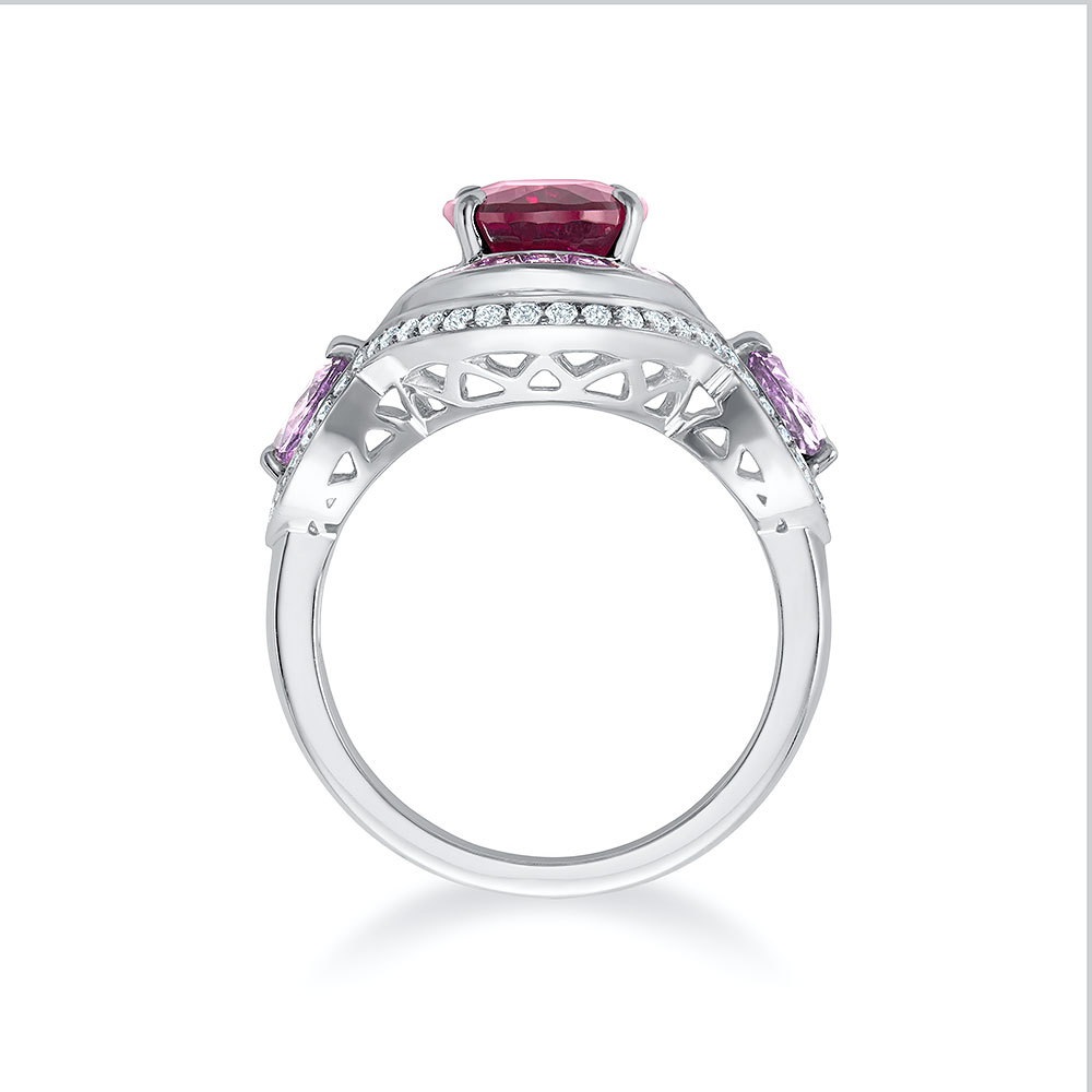 Rubellite and Purple Sapphire Ring | Maison Goldberg Bijouterie