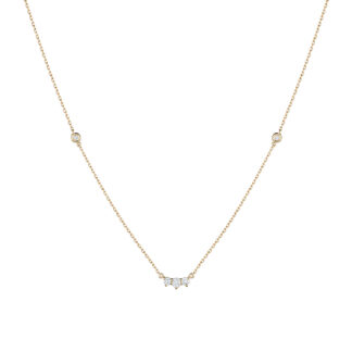 18k gold and diamond chain necklace