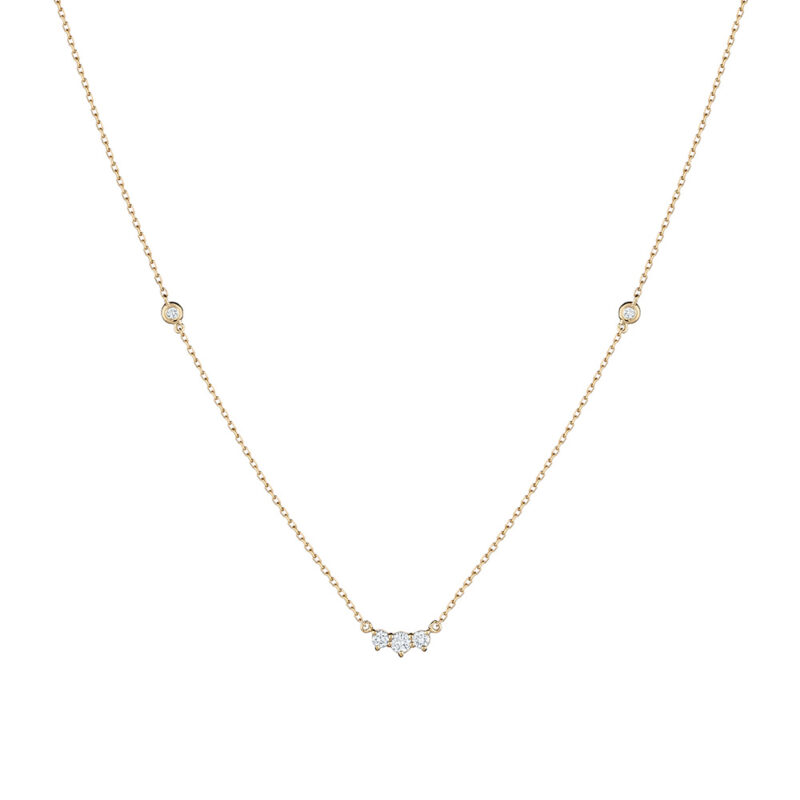18k gold and diamond chain necklace